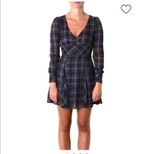 Plaid Mini Dress Long Sleeve 